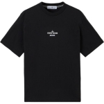Stone Island Klasikiniai apvalios apykaklės trumpomis rankovėmis mar&scaron;kinėliai vyrams Vir&scaron;utiniai drabužiai Juodi K1S1521000-37S0091-V0029 S