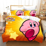 Antklodės užvalkalas Kirbys Star Allies 3D I&scaron;skirtinis Žaidimas Anime Skaitmeninė spauda Lovos patalynės komplektas Antklodė Lova Jaunimui Namų dekoras Vaikams Berniukui Dovana 135x200cm
