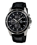 Casio Vyri&scaron;kas nerūdijančio plieno 100M atsparus vandeniui analoginis kvarcinis laikrodis EFR-526L-1AV juoda