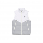 Nike logotipas Spausdintas Spalvų blokas &Scaron;ilta Stovinti apykaklė Sportinė pūkinė liemenė Vyri&scaron;kos liemenės Baltos DD6818-100 XXL