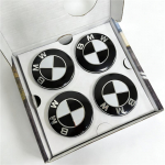 4 vnt. 56/68 mm plaukiojančių ratlankių centrinių dangtelių BMW 50-mečio jubiliejui &ndash; tinka E39 E46 E60 F10 F30 G20 X3 X5 (Automobilių stebulių priedai) 56mm-4pcs