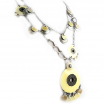Les Tr&eacute;sors De Lily [E0669] - Collier Cr&eacute;ateur 'Mimosas' Beige smėlis