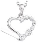 Les Tr&eacute;sors De Lily [G9372] - Pendentif Argent 'Love' blanc argent&eacute; (rhodi&eacute;) - 13x15 mm balta