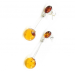 Les Tr&eacute;sors De Lily [I8954] - Boucles Argent 'Inspiration' Ambre
