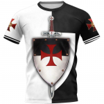 Mados Retro Knights Tamplierių 3D spaudiniai Vyri&scaron;ki mar&scaron;kinėliai Vasaros laisvalaikio gatvių apranga Poros mar&scaron;kinėliai trumpomis rankovėmis palaidinukės Drop Shipping 6XL 5XL