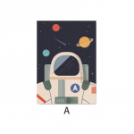 Raketų plakatas Kūdikių vaikų darželio dekoras Nuotykių erdvė Astronautas Sienos Menas Drobės Tapyba &Scaron;iaurės &scaron;alių paveikslas Vaikai Berniukas Miegamojo apdaila 21X30cm No Frame