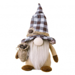 Graži pilka visos barzdos dovana patogi darbalaukiui beveidė gnome pliu&scaron;inė lėlė namų reikmenys gnome pliu&scaron;inis ornamentas pilka