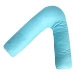 Nė&scaron;tumo žindymo pagalvė su nuimamu užvalkalu PP medvilnė, pilnai užpildyta nugara, pečiai, kaklas, ortopedinė V pagalvė