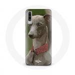Coque pour Samsung Galaxy A70 L&eacute;vrier greyhound Gris pilka
