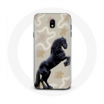 Coque pour samsung galaxy S4 Frison Noir Race de cheval