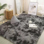 Kilimas svetainei Pūkuotas lovos kambario kilimėlis Namų dekoras Langas prie lovos Kilimai Stori kilimėliai Mink&scaron;tas aksomas Auk&scaron;tos kokybės kilimėlis 100X200cm(39X78.7In mėlyna
