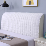 Viskas įskaičiuota Super Soft Smooth dygsniuotas galvos apdangalas Storas aksominis galvūgalio užvalkalas Vienspalvis lovos nugaros užvalkalas nuo dulkių 220CM