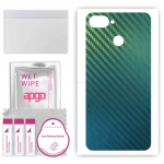 apgo Protective Skin Sticker for the back compatible with Kruger&Matz Flow 6S, Wrap Film, Foil, Vinyl - Pattern Carbon Chameleon CAKA1
