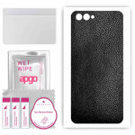 apgo Protective Skin Sticker for the back compatible with Honor View 10 Honor V10 , Wrap Film, Foil, Vinyl - Pattern Black Leather