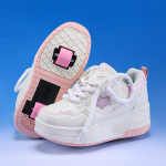 TUINANLE Riedučiai Batai Vaiki&scaron;ki sportbačiai su ratukais Vaiki&scaron;ki Riedučiai Lauko Sportiniai Batai Mergaitėms Berniukams Dovanos vaikams 35 rožinė