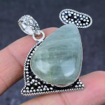 Aquamarine Gemstone Handmade 925 Sterling Silver Gift Jewelry Pendant 1.89 e4w92