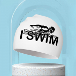 Didelio dydžio silikoninės plaukimo kepuraitės spausdintos plaukimo kepuraitės Patogios ilgų plaukų ausų apsaugos plaukimo kepurės plaukimo baseino priedai