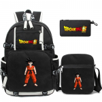 3 vnt./kompl. Anime Dragon Ball ne&scaron;iojamojo kompiuterio kuprinė Unisex kuprinė su pietų rankine mergaitei, berniukui, paaugliui, mokykline kuprine, vyrams, moterims, laisvalaikio krep&scaron;iu, kuprine, mochila