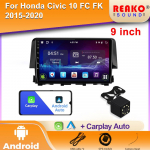 Skirta Honda Civic 10 FC FK 2015-2020 Android automobilio stereo sistemos įrenginys Multimedijos radijas Vaizdo grotuvas GPS Belaidis Carplay Android Auto 4G BT 4 core 1GB+32GB CP+8 CAM
