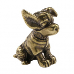 Žalvarinė &scaron;uns figūrėlė Vintažinis &scaron;uniuko modelis Mini gyvūno metalinė statulėlė Skulptūra Arbatos augintinis Stalo Feng &Scaron;ui stalo dekoracija Ornamentas Dog