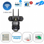 12MP trijų ekranų IP66 lauko HD naktinio matymo dirbtinio intelekto žmogaus aptikimo WiFi stebėjimo kamera V380 Pro 4G SIM kortelės IP apsaugos kamera WiFi Camera