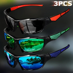 Poliarizuoti sportiniai akiniai nuo saulės vyri&scaron;ki veidrodiniai vairavimo akiniai fotochrominiai lę&scaron;iai, auk&scaron;tos kokybės poliarizuoti akiniai nuo saulės, skirti žvejybai lauke, važinėjimui dviračiu, bėgimui, vairavimui 3pcs Black+Green+Blue