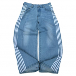 Unisex Streetwear Džinsai Y2K Džinsinės Kelnės Hip Hop Retro dryžuotos siuvinėtos Baggy Jeans Vyri&scaron;kos moteri&scaron;kos kelnės auk&scaron;tu juosmeniu plačiomis kojomis S