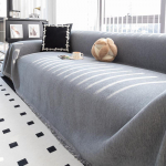 &Scaron;enilinis sofos užvalkalas Universalus sofos rank&scaron;luostis, dulkėms atsparus sofos pagalvėlės užvalkalas, apsaugantis nuo kačių įbrėžimų, sofos antklodės kilimas 180*260cm tamsiai pilka spalva