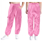 Vaiki&scaron;kos unisex blizgančios &scaron;okių kelnės su metaliniu blizgučiu, elastingu juosmeniu ir funkcionaliomis ki&scaron;enėmis. Apranga scenai. 7-8 Years