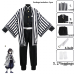 Obanai Iguro Gyvatės Cosplay Anime Demonų Skerdėjas Kimetsu No Yaiba Obanai Iguro Cosplay Kimono Kelnės Vir&scaron;us Kisatsutai Uniformos Helovino Kostiumų Rinkinys 110
