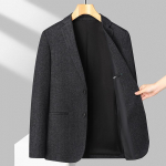 Rudens ir žiemos naujo stiliaus lieknas elastingas vyri&scaron;kas kasdienis mažas kostiumas vyri&scaron;kas lieknas vienas &scaron;varkas 4XL pilka