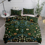 William Morris Viktorieti&scaron;kas antklodės užvalkalų komplektas Karali&scaron;kojo, Karalienės, Dvigulės, Pilnos, Dvigulės, Vienvietės Dydžio Lovos Patalynės Komplektas EU Single(135*200cm)3pcs