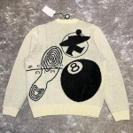 BeatStreet Vintažiniai megztiniai Žieminiai Oversize Unisex Y2k Harajuku Oversize megztiniai Portreto grafika Chic estetika Streetwear S black