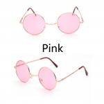 moteri&scaron;ki retro apvalūs akiniai lę&scaron;iai akiniai nuo saulės akiniai akiniai Metalinis rėmelis Style 1