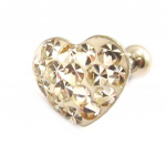 Les Tr&eacute;sors De Lily [L4479] - Micro barbell 'Love' blanc (tragus) balta
