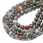 Natūralūs Afrikos Bloodstone apvalūs brangakmenių karoliukai 15 colių pluo&scaron;tas 4 6 8 10 12 mm Pasirinktas dydis papuo&scaron;alams gaminti 4mm 95pcs