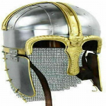Vikingų &scaron;almas 18 Ga plienas ir antikvarinis replikos dovanų elementas