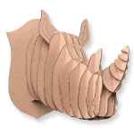 Les Tr&eacute;sors De Lily [A2710] - Figurine carton 3D 'Rhinoc&eacute;ros'- planches 30x30 cm ruda