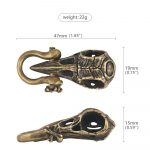 &bdquo;Pasidaryk pats&ldquo; apyrankės &bdquo;Paracord&ldquo; aksesuarai, sagtys, virvės, karoliukai, žalvariniai varnos kaukolės vilkas, skirti pynimui Crow
