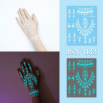 1 lapo balta Henna tatuiruotė &Scaron;vytinti mėlyna rankų temperatūros tatuiruotė