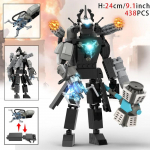 Skibidi tualetas 3.0 Titan Clockman statybinis blokas vaikams Titan Camerman garsiakalbis surinkimo plytos žaislai berniukams Dovanos Velykų žaislai
