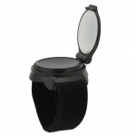 Dviračio veidrodėlio nailoninis rie&scaron;o dirželis i&scaron;gaubtas dizainas, juodas, 5 cm skersmens, dviračio galinio vaizdo veidrodėlis