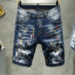 Vyri&scaron;ki vasariniai &scaron;ortai Džinsai Skylės Džinsiniai &scaron;ortai Dažyti laisvalaikio gatvių apranga Džinsiniai &scaron;ortai Auk&scaron;tos kokybės vyri&scaron;ki Slim Fit Stretch džinsai 28