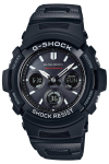 Casio saulės laikrodis juodas G-Shock radijo bangomis valdomas AWG-M100SBC-1AJF black