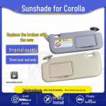 Saulės skydelis 2014-2018 m. Toyota Levin Corolla, Saulės apsaugos skydelis su veidrodėliu Passenger's Side, Beige, Standard Quality