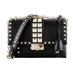 Michael Kors Cece Smeiginė Spalvų Blokų Grandinėlė Odinė Petinė Rankinė Vidutinė Moteri&scaron;ka petinė rankinė 30S9G0EL6L-BLACK Basic Set (Bag+Dust Bag)