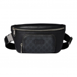 Gucci GG Supreme Juodo Odos Diržinė Rankinė Juosmens Rankinė Su Sidabro Detalėmis Unisex Kasdieniam Naudojimui Basic Set (Bag+Dust Bag)