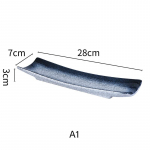 Japoni&scaron;ka virtuvė Sashimi stalo įrankiai Keraminis &scaron;altas patiekalas Saury su&scaron;ių patiekimo lėk&scaron;tė Ungurio sashimi lėk&scaron;tė Desertinė lėk&scaron;tė užkandžiams