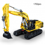 Cada 1702vnt 1:20 miesto nuotolinio valdymo pulto techninės inžinerijos automobilis &bdquo;pasidaryk pats&ldquo; modelis statybiniai blokai RC ekskavatorius plytos žaislai vaikams dovana Without Motor