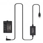 Andoer PD USB Type-C laidas su DR-E10 tu&scaron;čiosios baterijos nuolatinės srovės mova LP-E10, skirtas Canon EOS juoda
